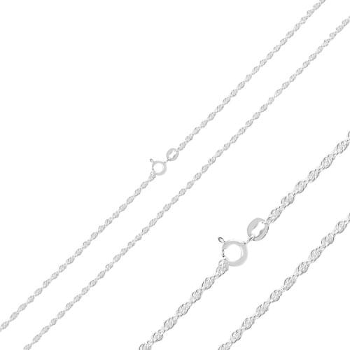 Silverlina Silver 30 Micron Rope Chain Necklace