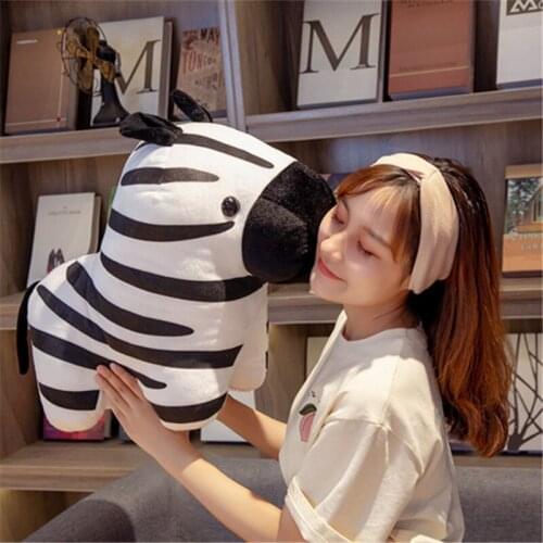 Cute sitting pony doll peluches zebra plush doll plush toy cartoon animal pillow baby toys juguetes ni?a home decor holiday gift
