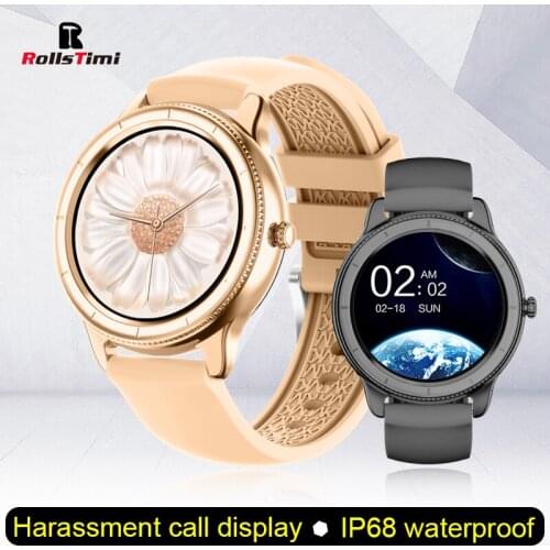 Rollstimi Full Touch Smart Watch Men Lady IP68 Waterproof Bracelet Heart Rate Monitor Sleep Monitoring Fashion Smart wristband