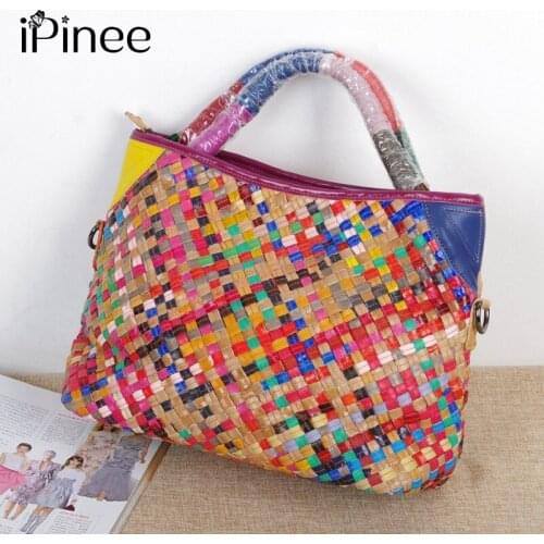 IPinee Genuine Leather Women Shoulder Bags 2021 New Trend Ladies Crossbody Bag For Womens Luxury Designer Big Handbag