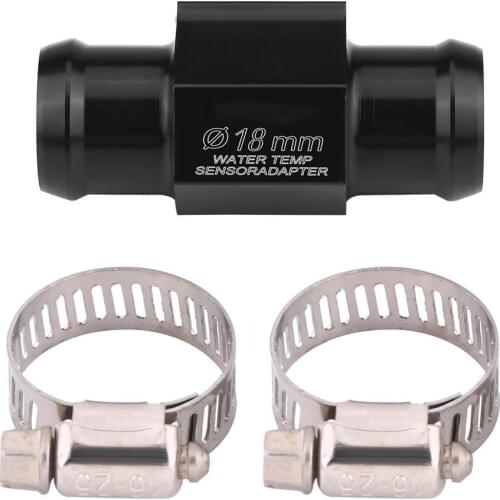 Universal 18mm 22mm Motorcycle Water Temp Temperature Joint Pipe Hose Sensor Gauge Adapter Temperature Sensor Adapter Black