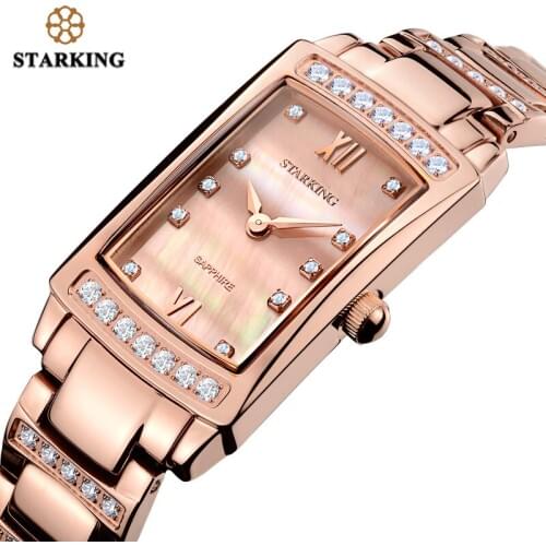 STARKING Women Watch Quartz Japan Movement High Quality Stainless Steel Sapphire Glass Female Wristwatches 5ATM Relogio Feminino