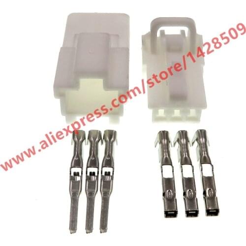 20 Sets 3 Pin Female Male Auto Connector Wiring Harness Cable Unsealed Plug 7122-7830 7123-7830
