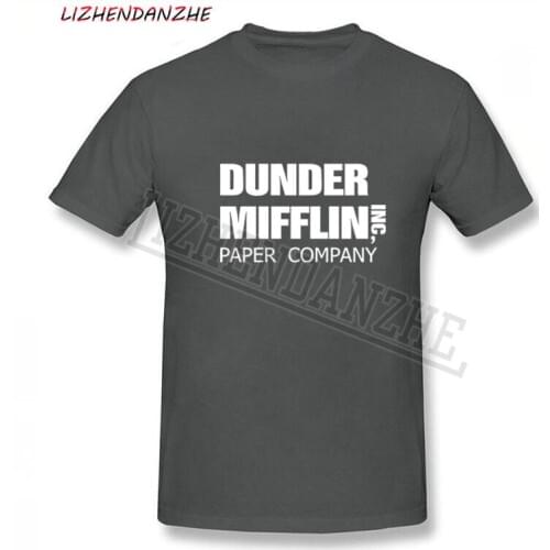 2020 Men Short Sleeve The Office TV Show Dunder Mifflin Paper T-Shirt Crew Neck Tee Shirts For Men 0224