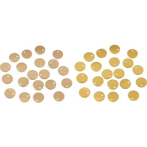 40x Round Blank Id Name Tags Personalized Pet Identity Disc Metal Labels