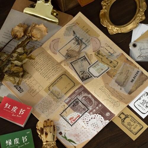 60pcs/lot Memo Pads Sticky Notes Vintage Plant label paper Junk Journal Scrapbooking Stickers Office School stationery