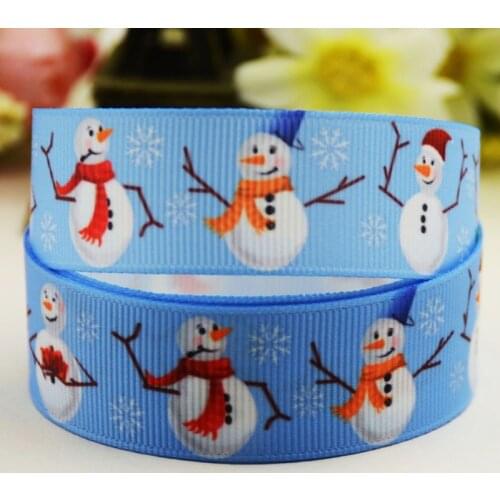 22mm 25mm 38mm 75mm Ruban satin Christmas printed Grosgrain Ribbon Hair Accessories party decoration 10 Yards X-02703