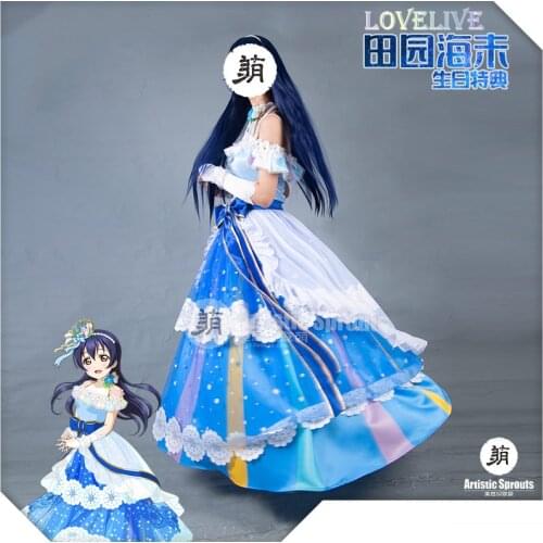 Anime Lovelive Sonoda Umi New Card Birthday Indult Elegant Dress Lovely Outfit Cosplay Costume Halloween Women FreeShipping 2020