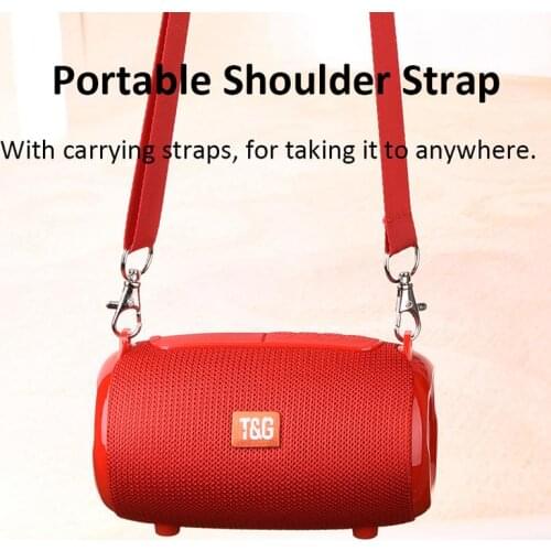 Mini wireless Bluetooth speakers TWS Portable outdoor waterproof column sound system With strap FM radio AUX soundbar music box