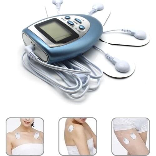 Digital Chinese Meridian Electronic Tens Therapy Massage Neck Back Relax Body Pulse Muscle Stimulation+4 Electrode Sticker Pads