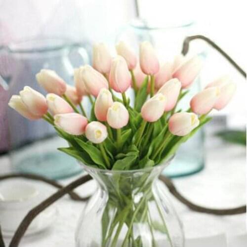 1pcs Artificial Flowers Garden Tulips Real Touch Flowers Tulp Bouquet Mariage For Home Party Wedding Decorations Fake Flower