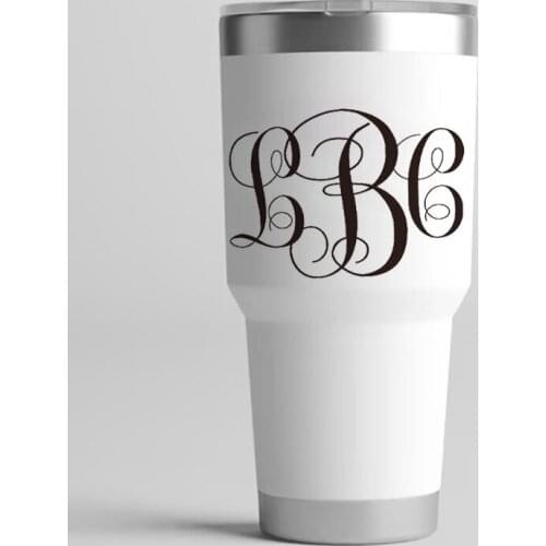 Monogram Initials Vinyl Wall Decal Lettering Art Words Personalized Graphics,MONOGRAM Personalized Name Wall Decal Sticker,c2055