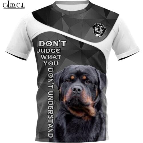 CLOOCL 2021 Newest Popular Rottweiler 3D Printed Men T Shirt Harajuku Summer Short Sleeve Casual Unisex Tops Drop Shipping