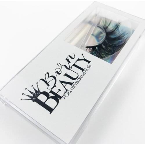 Wholesale 3d mink lashes case eyelash packaging box lash boxes packaging custom logo plastic sliding clear custom lash boxes