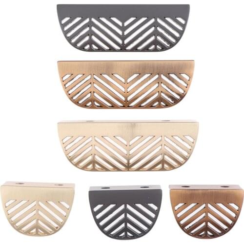 Leaf Shape Hollow Out Furniture Cupboard Cabinet Wardrobe Drawer Pull Knob Brass Door Handle Hardware