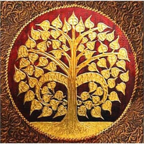 Full square Diamond Painting Bodhi Tree Diy Diamond Embroidery Painting Thai Style For Corridor Decoration A Gift For Family