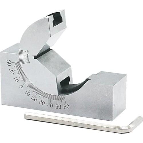 Adjustable Micro Angle Gauge High Precision Angle V Block 0-60° for Milling Lathe