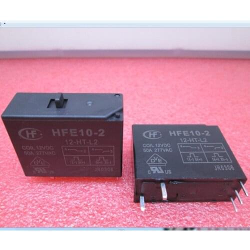NEW High power 12V relay Double coil relay HFE10-2 12-HT-L2 12VDC HFE10-2-12-HT-L2 12vdc 50A 277V 12V DC12V 50A 277VAC 5PIN