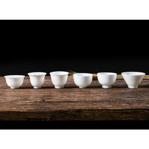 Kiln Condensed Fat White Cup Sheep Fat Jade Teacup High-End Ceramic Whiteware Tea Cup Tea Set Ceramic Teacups Tea Set Siteel