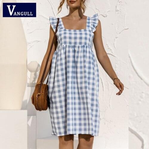 Vangull Summer Dresses In A Cage