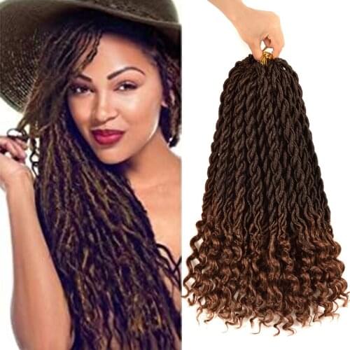 Aidaiya Goddess Locs Crochet Hair Extensions Synthetic Twist Braids Hair Locks Crochet braids For Women 24 Strands 18inch Beauty