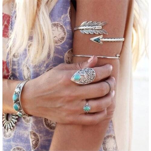 Retro Exaggerated Bracelets Fashionable Armbands Gem Cupid Arrows Womens Armbands Armbands