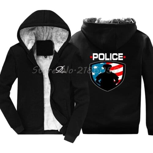 Winter Keep Warm Cotton Hoodies Police Art Maize Police New Orleans Police The Police USPF Sweatshirt Cool Jacket Harajuku