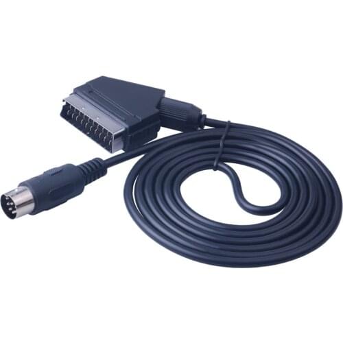 1.8M V-pin Scart cable For Sega Megadrive 1 Genesis 1 Master System 1 RGB AV Scart Cable Replacement Cables
