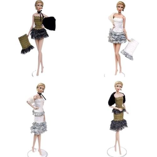 11.5" Doll Clothes Set Elegant Shawl Skirt Shirt for Barbie Clothes Outfit Party Gown 1/6 BJD Dollhouse Accessories Dress up Toy