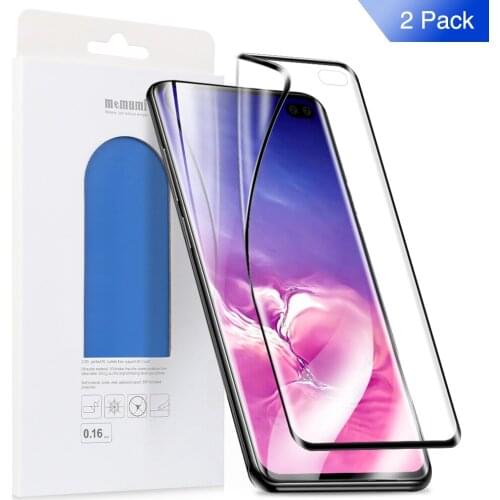 2Pcs memumi for Samsung Galaxy S10 S10 Plus Screen Protector Full Coverage Soft Nano Film 0.12mm Support Ultrasonic Fingerprint