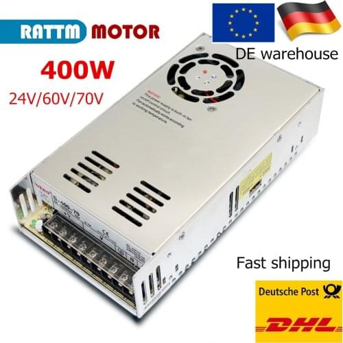 24V / 60V / 70V DC Switching Power supply 400W 5.7A Single Output EU shipping no Vat