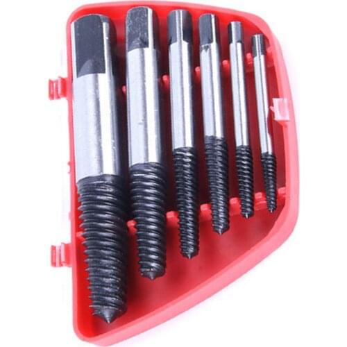 5Pcs/Set Screw Extractor Serrated Thread Square Head Broken Damaged Screw Bolt Remover Tools