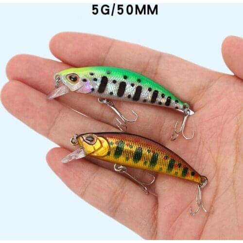 5pcs Minnow Fishing Lure 5.5CM 5g Sinking Hard Bait Big Crank Alice Mouth Trolling Artificial Bait Pike Carp Fishing Lures