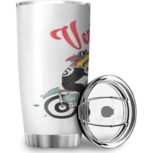 Stainless Steel Water Bottle Double-layer Vacuum Car Cup Thermal Mug Portable Travel Custom Water Cup Art Pattern for Coffee