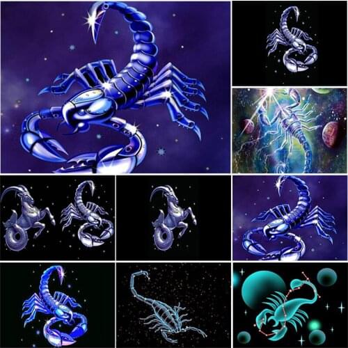 DIY 5D Diamond Painting Scorpion Cross Stitch Kit Mosaic Full Round Drill Child Diamond Embroidery Animals Handmade Art Gifts