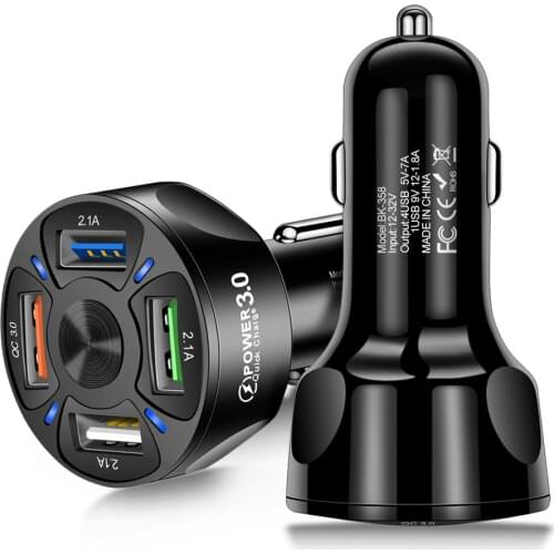 Car 4 Port mobile phone charger for Hyundai Solaris 2 Elantra i30 i35 i40 Tucson Kona 2015 2016 2017 2018