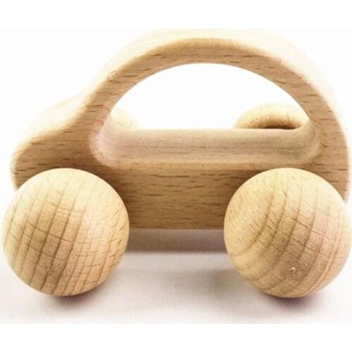 No Paint Nursing Wooden Teether Wooden Rattles Baby Toys Puzzle Toys Newborn Toddler Infant Gift K1KC
