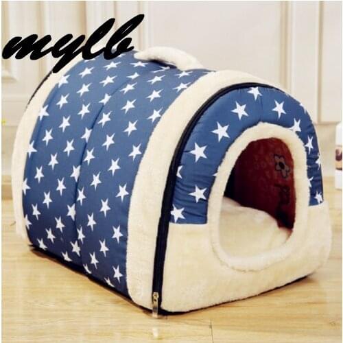Mylb Pet Dog House Nest With Mat Foldable Pet Dog Bed Cat Bed House For Small Medium Dogs Travel Kennels For Cats Pet Products