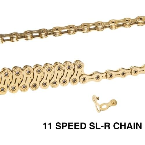 MTB 11 Speed Golden SLR Chain 11s 22s Mountain Bike Road Bicycle ultralight Durable Gold Chain for Parts K7 Shimano Sram System