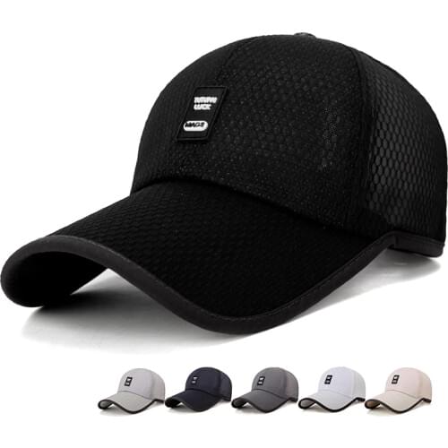Top Level Summer Baseball Hat for Men Breathable Mesh Trucker Cap Fashion Curved Visor Casquette Homme Casual Women Sun Caps