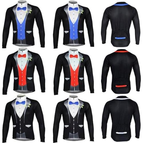 Cycling Jerseys Bike Clothing Winter Breathable Bicycle Cosplay Clothes Quick Dry Formal wear Design Tie Pattern Cycling Wear