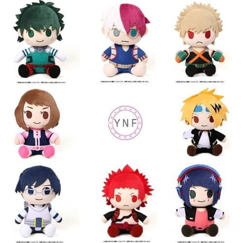 22CM Genuine Deku Cartoon Plush Doll Anime My Hero Academia Cotton Stuffed Toys Midoriya Izuku Bakugou Katsuki Shoto Kids Gift