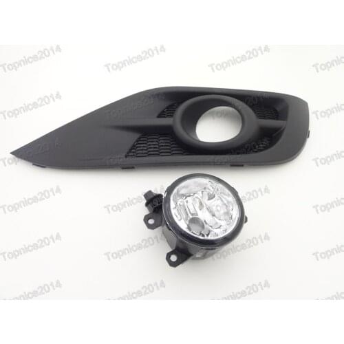 Clear Lens Bumper Fog Light & Cover Bezel Set Right Side For Honda CRV 2012-2014