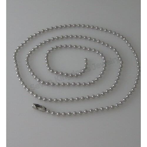 STAINLESS STEEL BALL BEADS 24INCH NECKLACE LENGTH CAN BE CUT AND SHORTED CLASSICAL DESIGN GREAT MATCH TO PENDANT