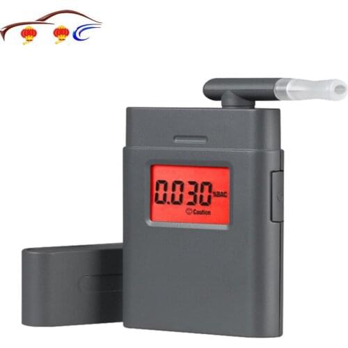 Newest Digital Alcohol Tester Square Shape Quick Response and Resume Audible Alert Red Backlight Screen Mouth Piece Hot Selling