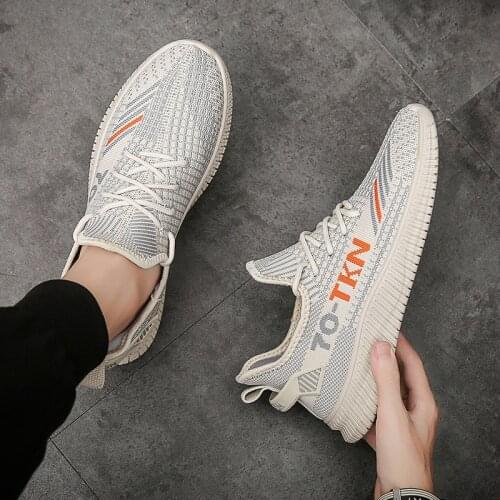 COZOK New Fashion Spring And Autumn Shoes Mens Trendy Shoes Trend Color Mesh Mens Shoes Breathable Sports Casual Running Shoes