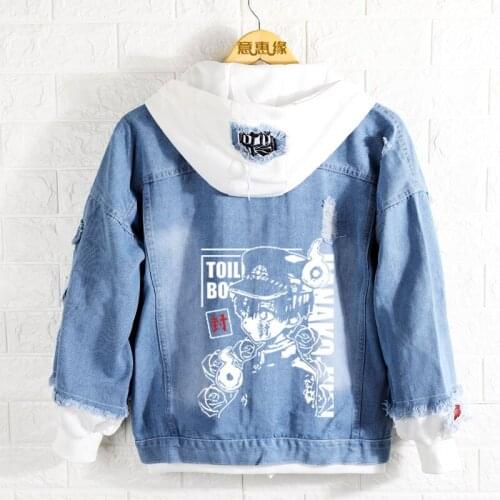 New Toilet-bound Jibaku Shounen Hanako-kun hoodie Anime Nene Yashiro Coat Men Women Fashion Denim Jacket