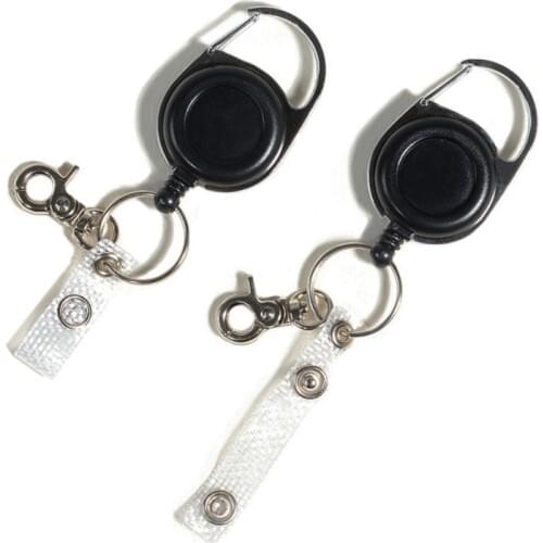 New camping equipment Outdoor gadget with back clips easy to pull buckle key ring telescopic anti-lost security key rope buckl