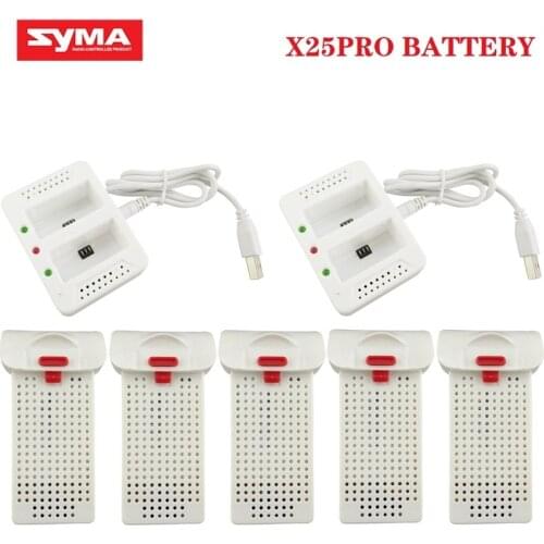 Original Battery and Charger for SYMA X25PRO 7.4V 1000mAh RC Drones Battery RC Quadcopter Spare Parts For x25 PRO Lipo battery