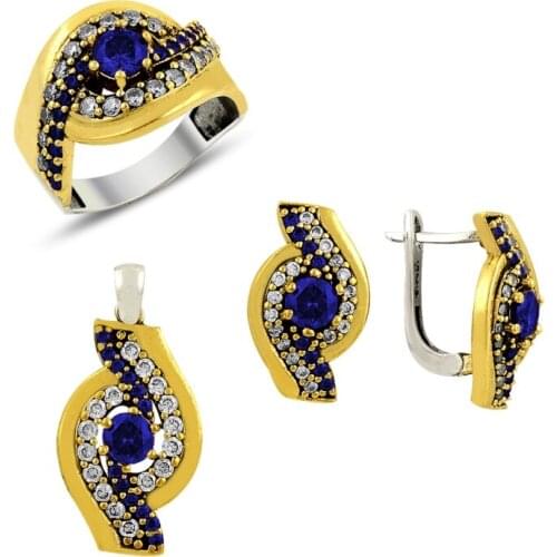 Silverlina Silver Authentic Zircon Cubic Zirconia Set